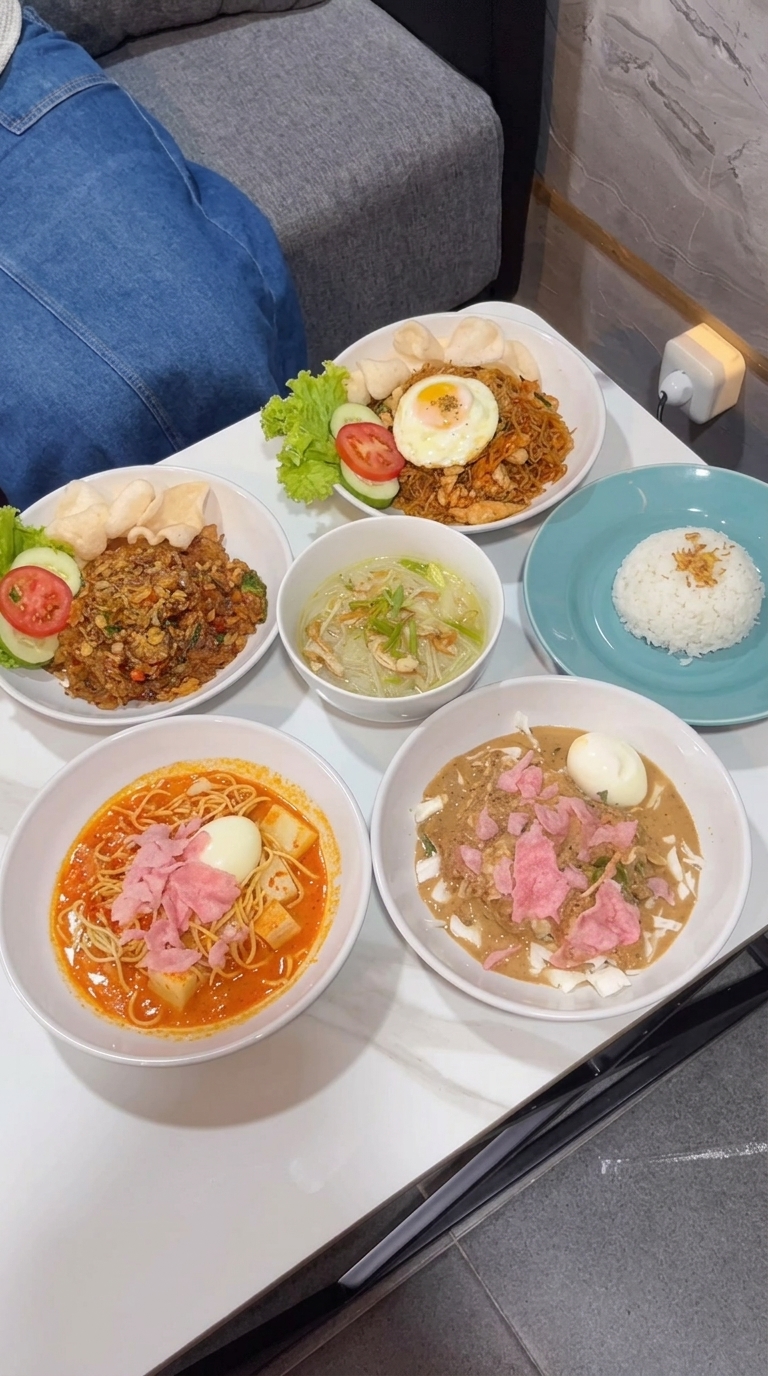 Foto Asli Meja Santap Makanan Riil Satu Tuju